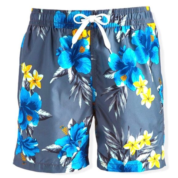 Kanu Surf Quick Dry Board Shorts Men's Swimwear Charcoal/Blue/Yellow Size L - Picture 3 of 12